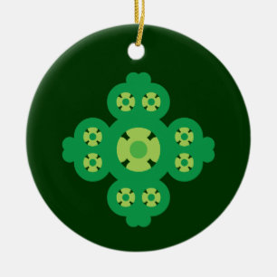 4 Leaf Clover Ceramic Tree Decoration