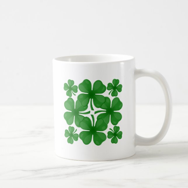 4 leaf clover coffee mug (Right)