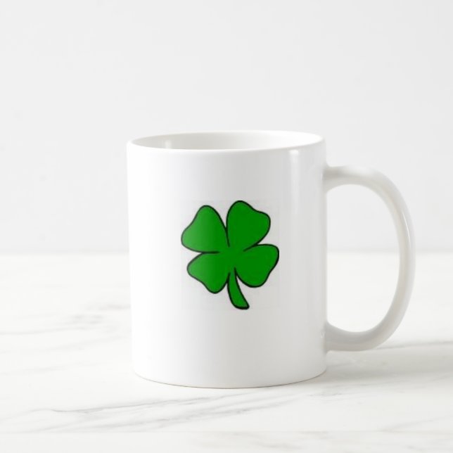 4 leaf clover coffee mug (Right)