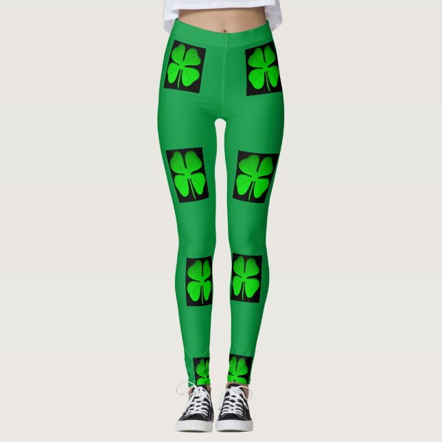 4 leaf clover leggings by dalDesignNZ (Front)