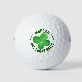 4 Leaf Clover Shamrock Funny Personalised Golf Balls