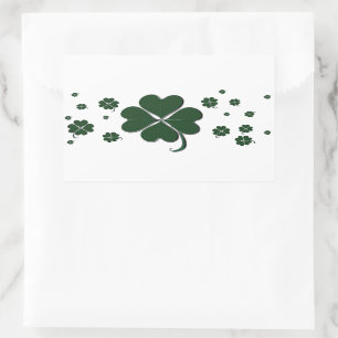 4 Leaf Clover Shamrock St. Patrick's Day Rectangular Sticker