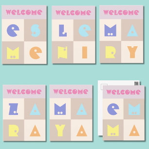 4 letter birth baby girl name card congratulation