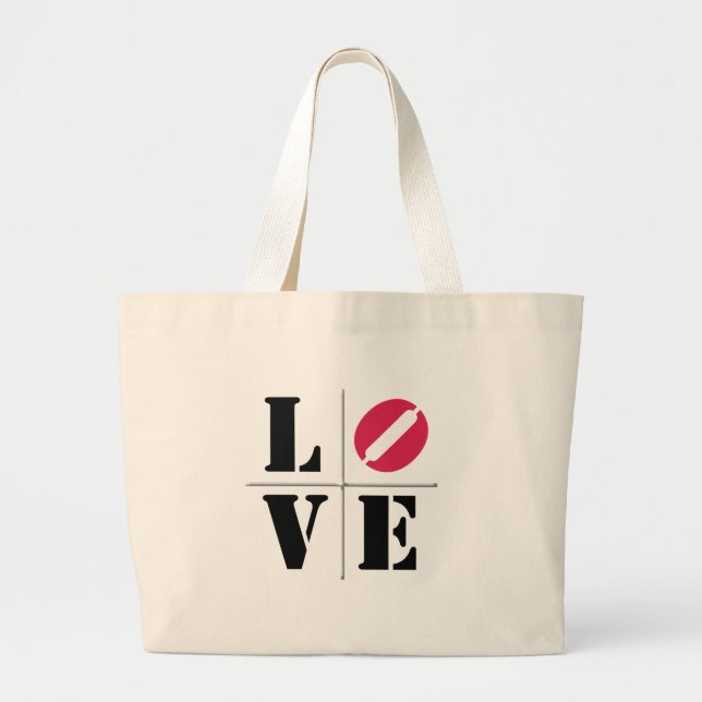 4 Letter Word Love Large Tote Bag (Front)