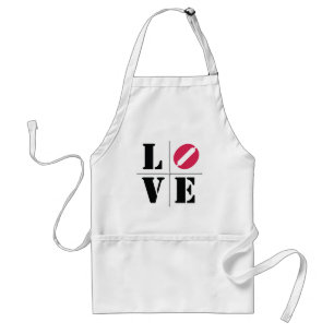 4 Letter Word Love Standard Apron
