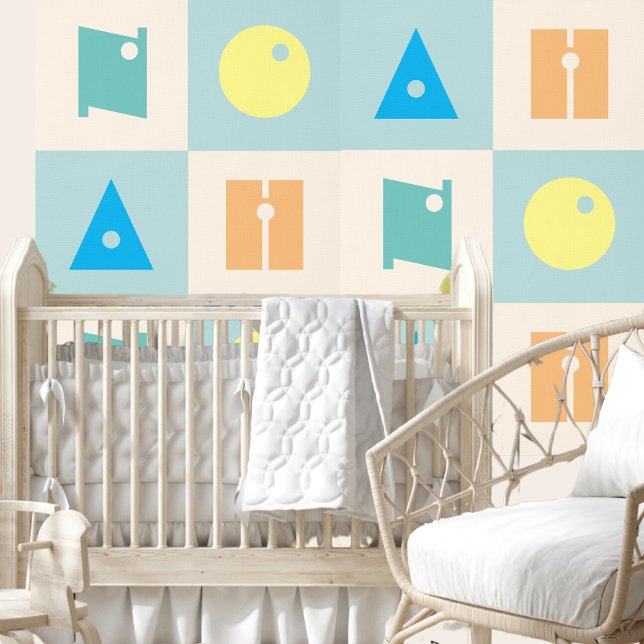 4 letters baby boy name nursery decor wallpaper  (Creator Uploaded)
