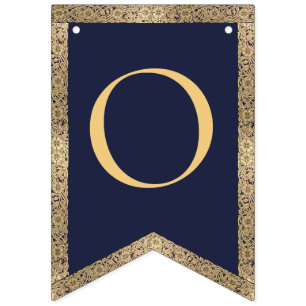 4 Letters Navy Blue God Bless Baptism Communion Bunting