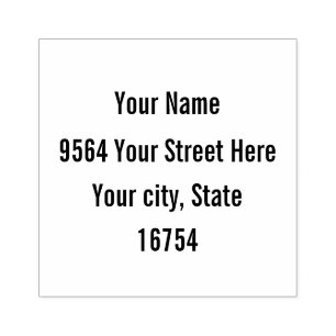 4 Line Address ... Rubber Stamp