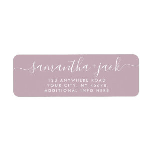 4 LINES Modern Wedding Stylish Return Address