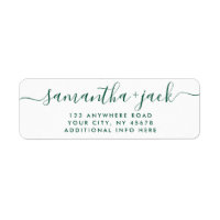 4 LINES Modern Wedding Stylish Return Address