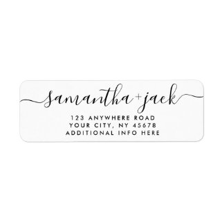 4 LINES Modern Wedding Stylish Return Address