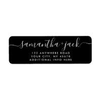 4 LINES Modern Wedding Stylish Return Address