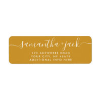 4 LINES Modern Wedding Stylish Return Address Labe