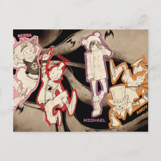 4 Little Monsters - Group Postcard