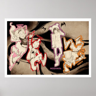 4 Little Monsters - Group Poster