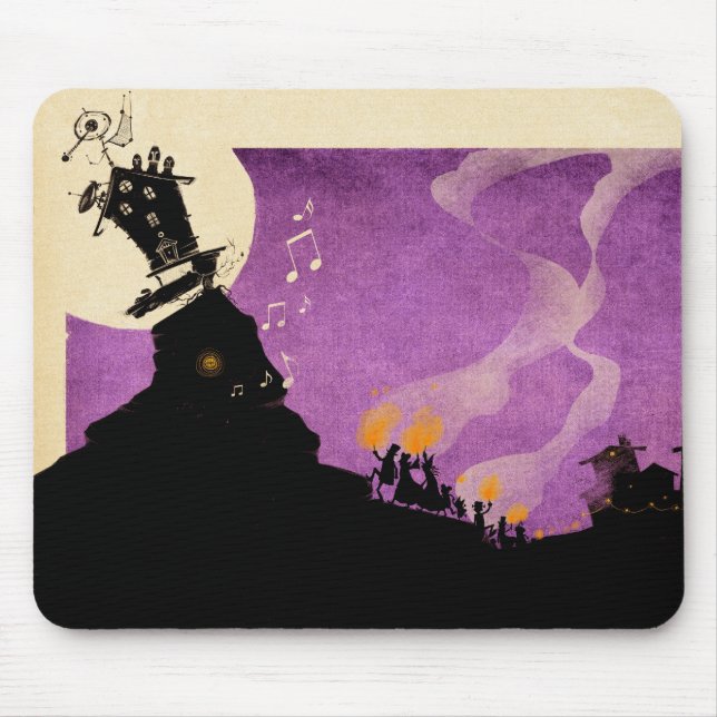 4 Little Monsters - Halloween Night Mouse Mat (Front)