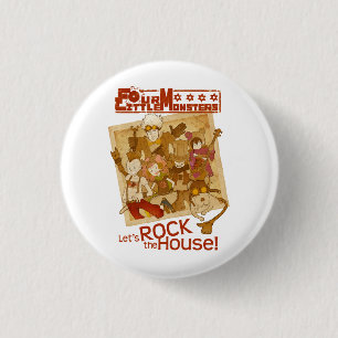 4 Little Monsters - Let's Rock the House 3 Cm Round Badge