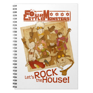 4 Little Monsters - Let's Rock the House Notebook