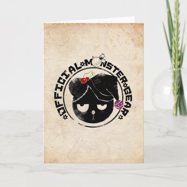 4 Little Monsters - Michael Holiday Logo Card (Front)