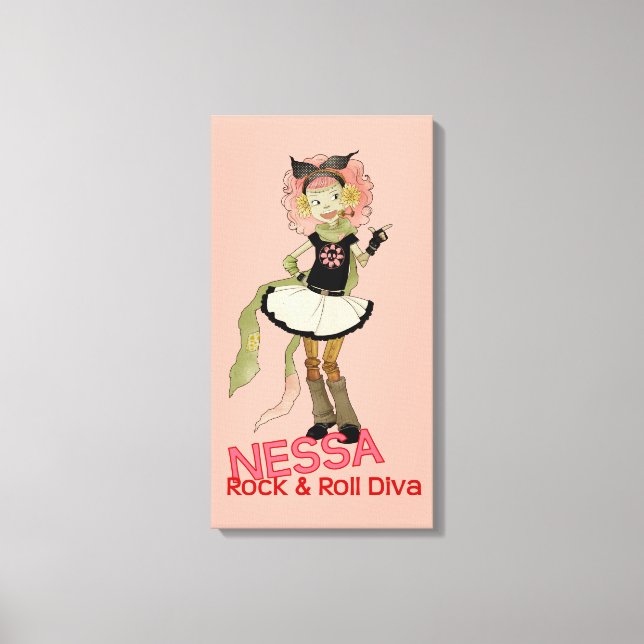 4 Little Monsters - Nessa Canvas Print (Front)