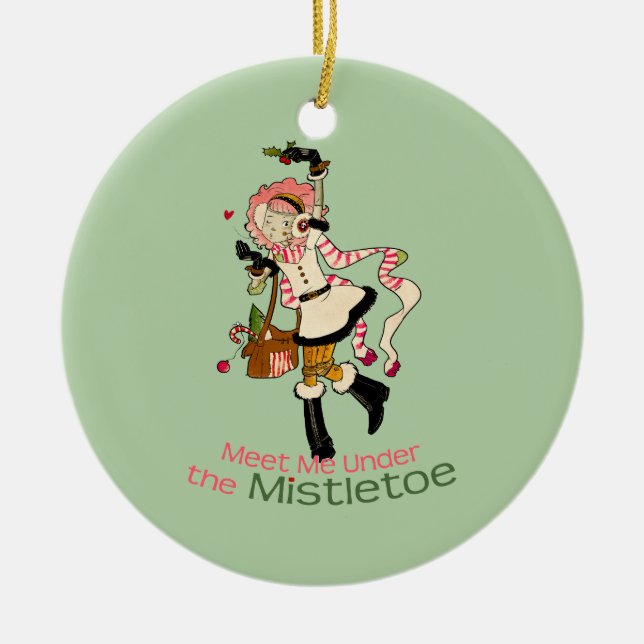 4 Little Monsters - Nessa Holiday Ceramic Tree Decoration (Front)