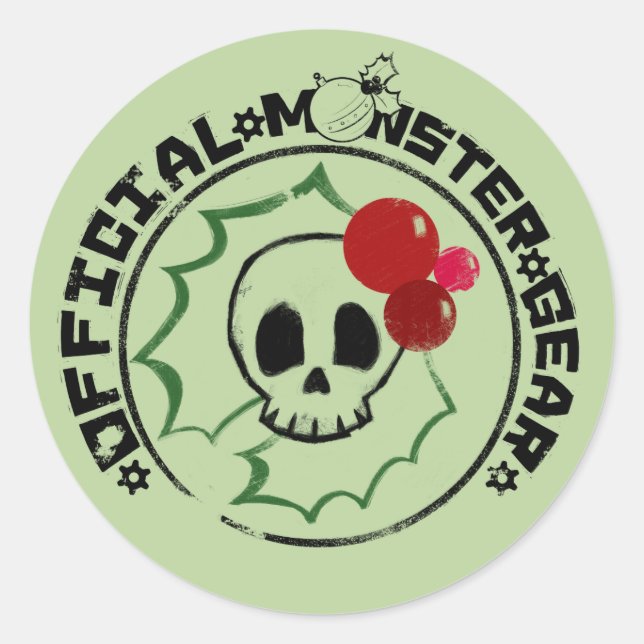 4 Little Monsters - Nessa Holiday Logo 2 Classic Round Sticker (Front)