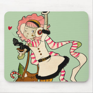 4 Little Monsters - Nessa Holiday Mouse Mat