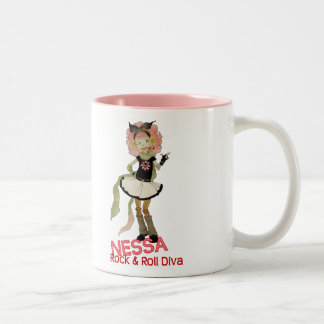 4 Little Monsters - Nessa Two-Tone Coffee Mug