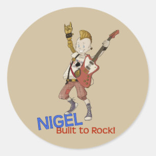 4 Little Monsters - Nigel Classic Round Sticker