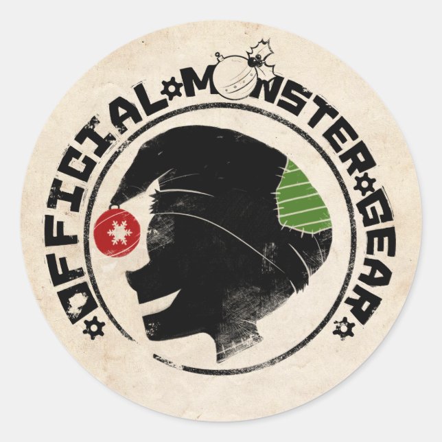 4 Little Monsters - Nigel Holiday Logo 2 Classic Round Sticker (Front)