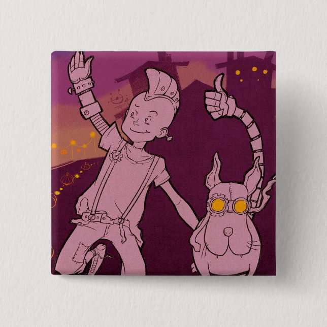 4 Little Monsters - Night Music 15 Cm Square Badge (Front)