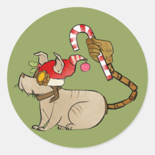 4 Little Monsters - Tesla Holiday Logo Classic Round Sticker