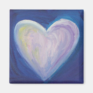4 Love Hearts Art Inspirational Fridge Magnet