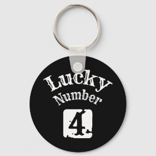 4 - Lucky Number 4 Luck Key Ring