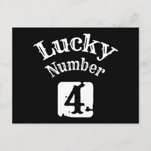 4 - Lucky Number 4 Luck Postcard