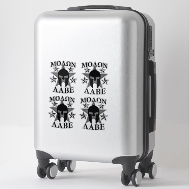4 Molon Labe Spartan Warrior Stars (Suitcase)