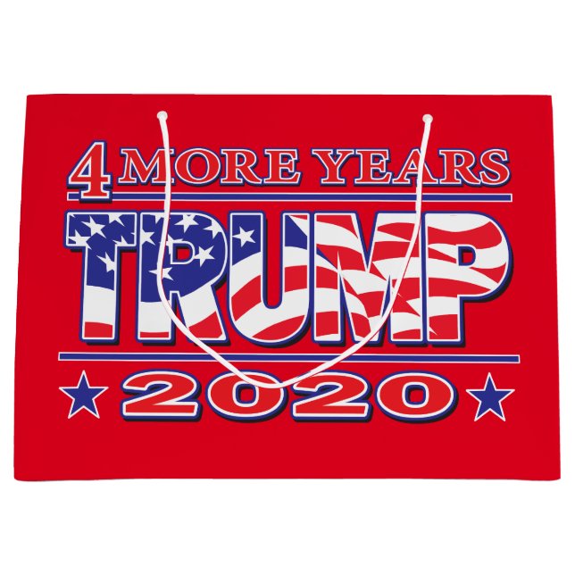 4 More Years Trump 2020 Large Gift Bag (Front)