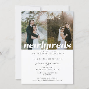 4 Multiple Photo Typography Newlyweds Announcement