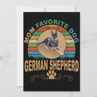 4 Mum Favourite Dog German Shepherd Invitation