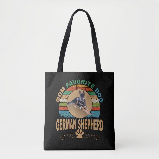 4 Mum Favourite Dog German Shepherd Tote Bag (Front)