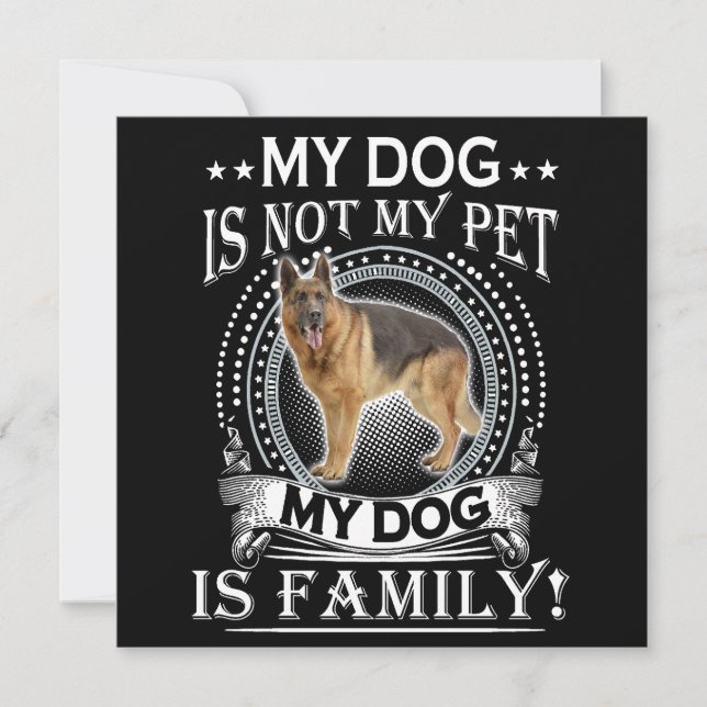 4 My Dog Is Not My Pet My Dog Is Family Invitation (Front)