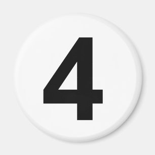 4 - number four magnet