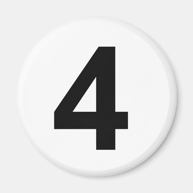 4 - number four magnet (Front)