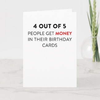 4 of 5 People Get Money in Their Birthday Cards