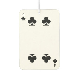 4 of Clubs Car Air Freshener