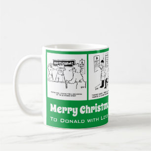 4 Optician Themed Cartoons to Personalise. Coffee Mug