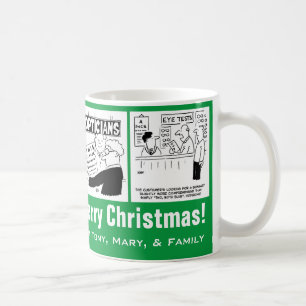 4 Optician Themed Cartoons to Personalise. Coffee Mug