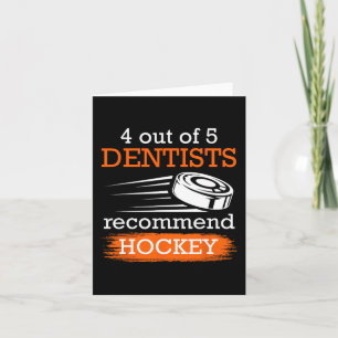 4 out of 5 dentists recommend Hockey Ice hockey Card