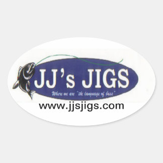 4-pack of JJ's Jigs Oval Sticker