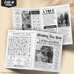4-page Wedding Program Unique Wedding Newspaper Card<br><div class="desc">Make your wedding stand out from the ordinary with this beautiful Wedding Program Newspaper. Your guests will be impressed and will enjoy reading your special wedding newspaper.</div>